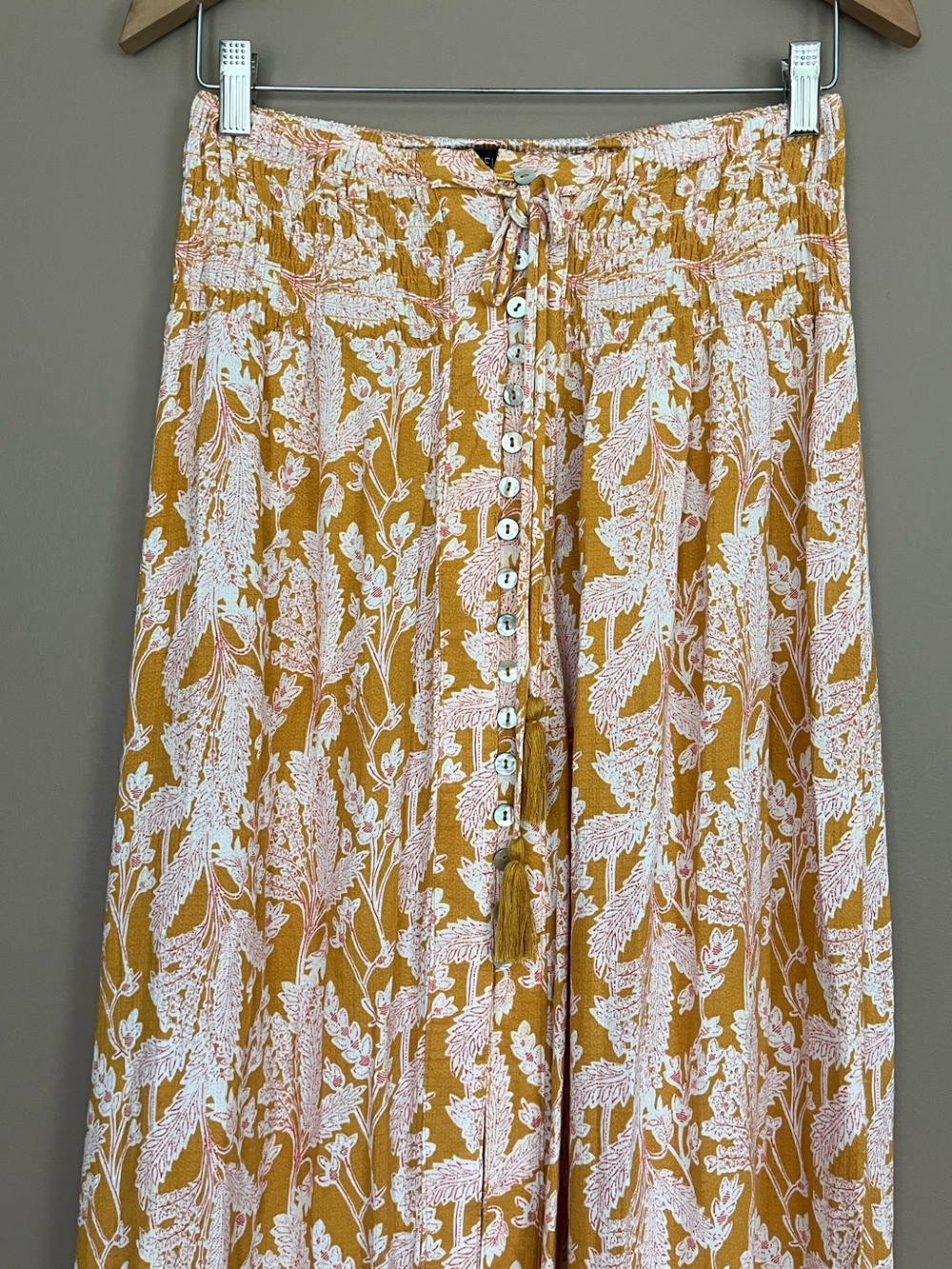 {Rachel Zoe} Floral Maxi Skirt with Button-Down Front & High-Low Ruffle Hem - Picture 2 of 9